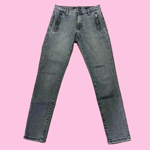 Banana Republic Premium Denim Grey Mid Rise Skinny Jeans 25